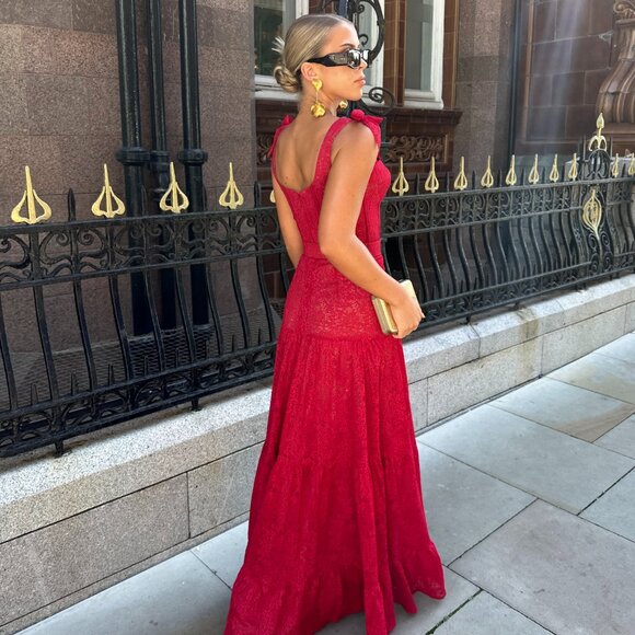 Nadine Merabi Miranda Red Dress XS NWT - Picture 7 of 14